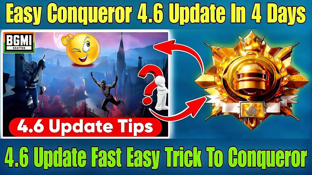 🔥Easy Conqueror 4.6 Update In 4 Days⁉️S31 Fast Easy Tricks To Conqueror BGMI/PUBG 4.6 Rank Push Tips