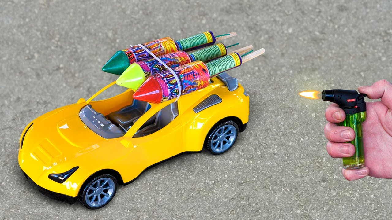 EXPERIMENT: XXL ROCKET INSTEAD OF THE ENGINE IN A CAR