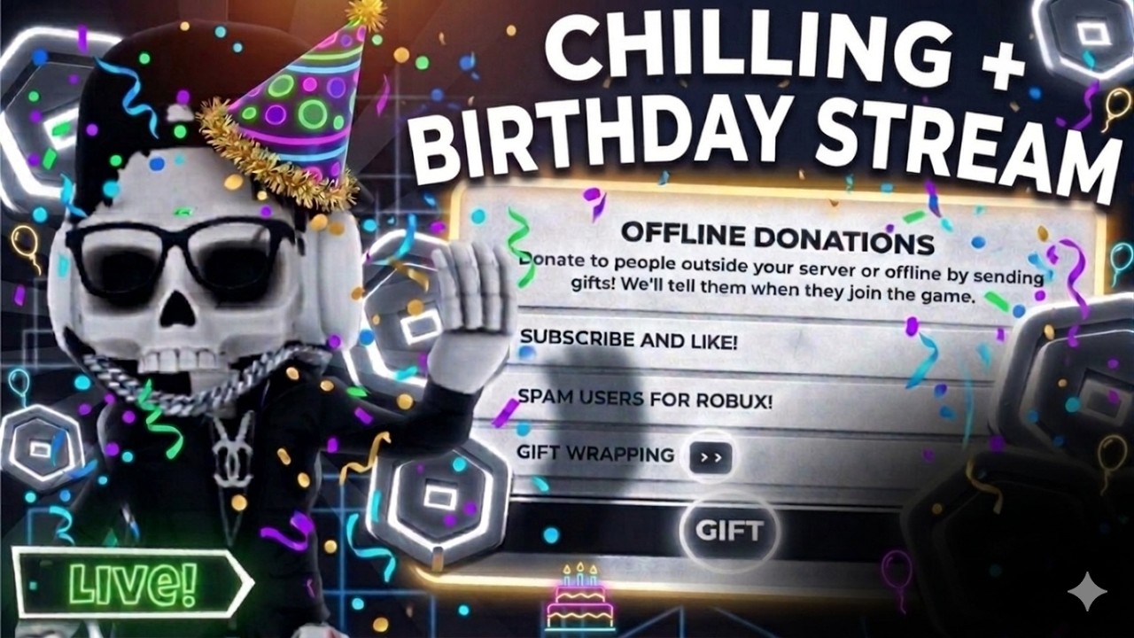 🔴🎂 BIRTHDAY STREAM!🎂 CHILLING IN PLS DONATE💰💸 TTS ON 2+ ROBUX 📢🔴