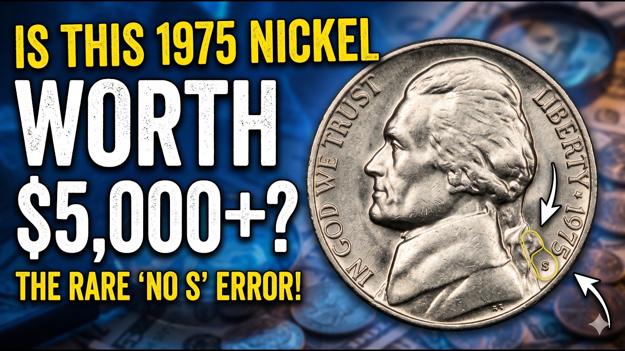 $5,000 ERROR! The Rare 1975 'No S' Jefferson Nickel (Hidden Treasure Guide) | COİN AZ