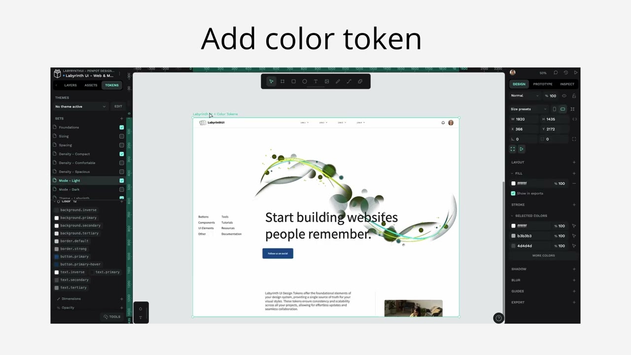LabyrinthUI - How to apply built-in color tokens