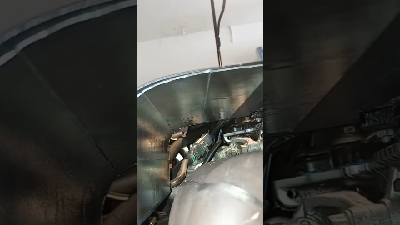 Testing Custom heat shield..it works! #custom #car #part #test #diy #heat #shield #shorts #success