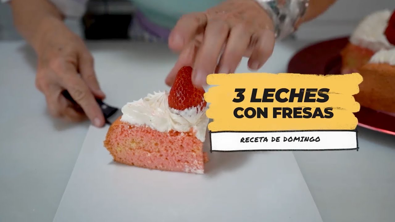 Pastel 3 leches de Fresa 🍓🍰