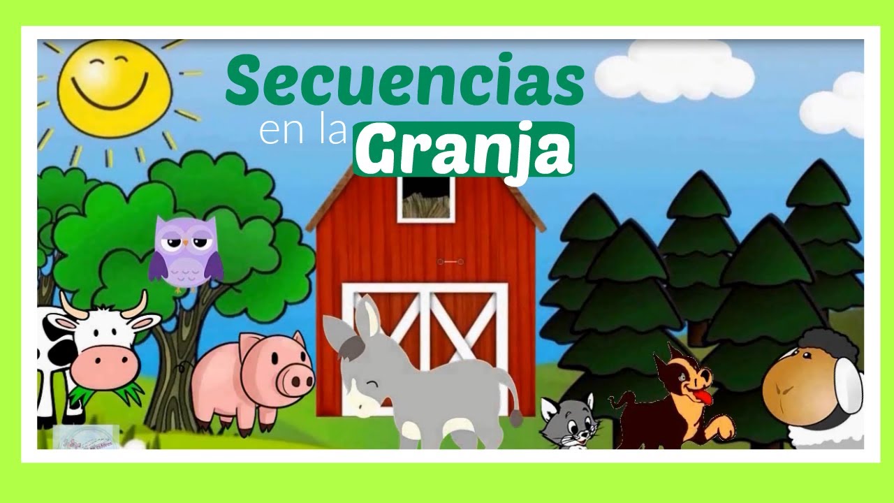 Juego de secuencias y patrones con animales de la granja ||Vídeo de aprendizaje niños preescolar