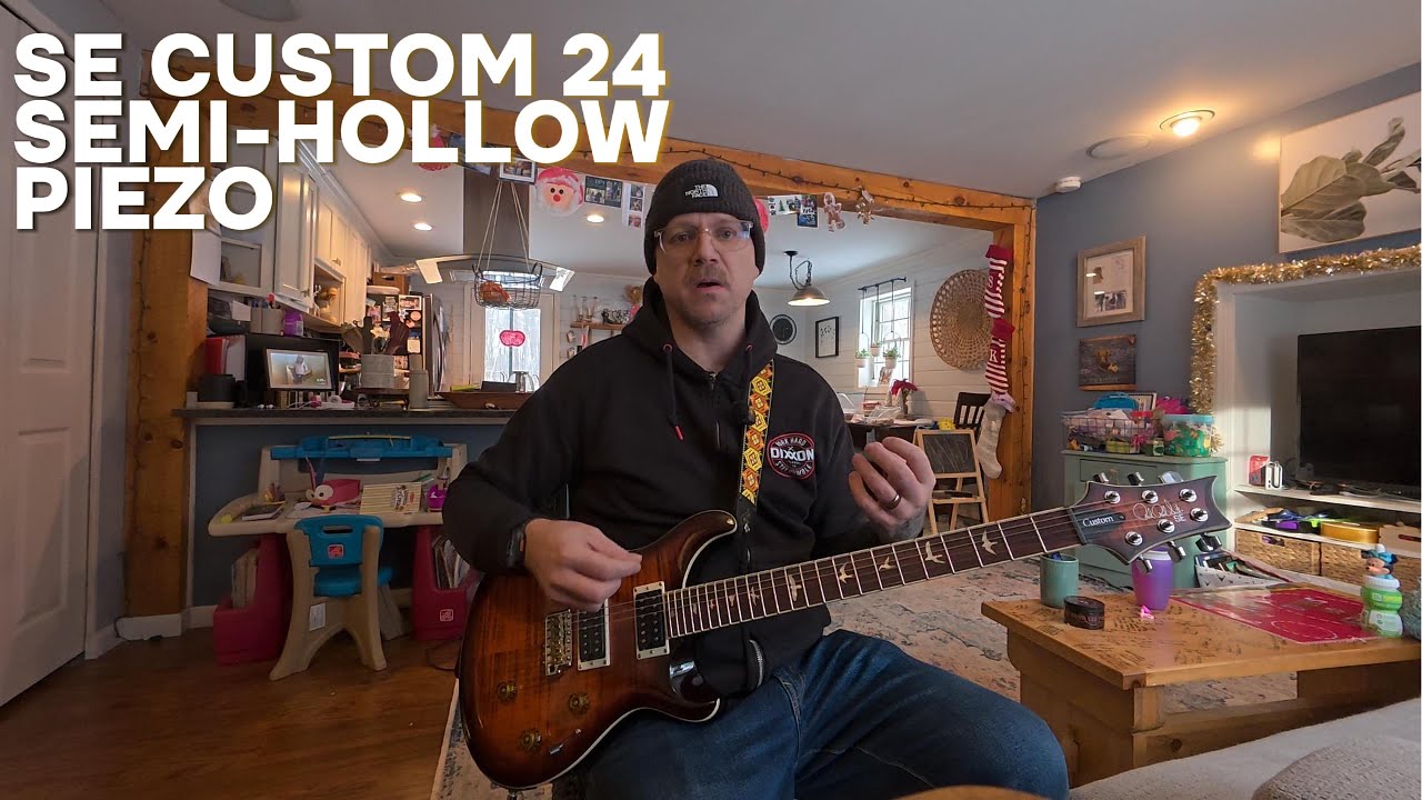 PRS SE Custom 24 Semi-Hollow Piezo Review | Clean, Crunch & Acoustic Tones