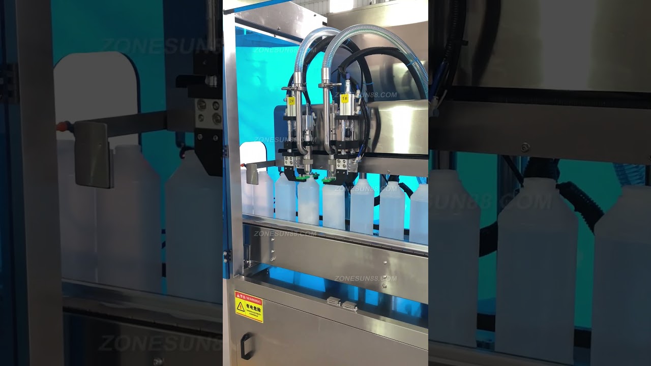 ZONESUN Automatic Servo Gear Pump Skincare Shampoo Detergent Paste Tracking Filling Machine