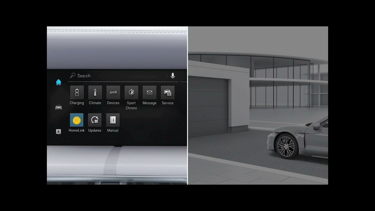 HomeLink (открывание ворот) на PORSCHE TAYCAN .PORSCHE-UPGRRADE.RU