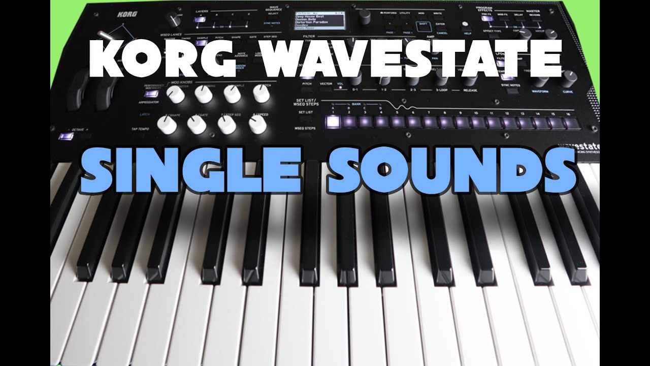 Korg WaveState How to Find Single Sounds