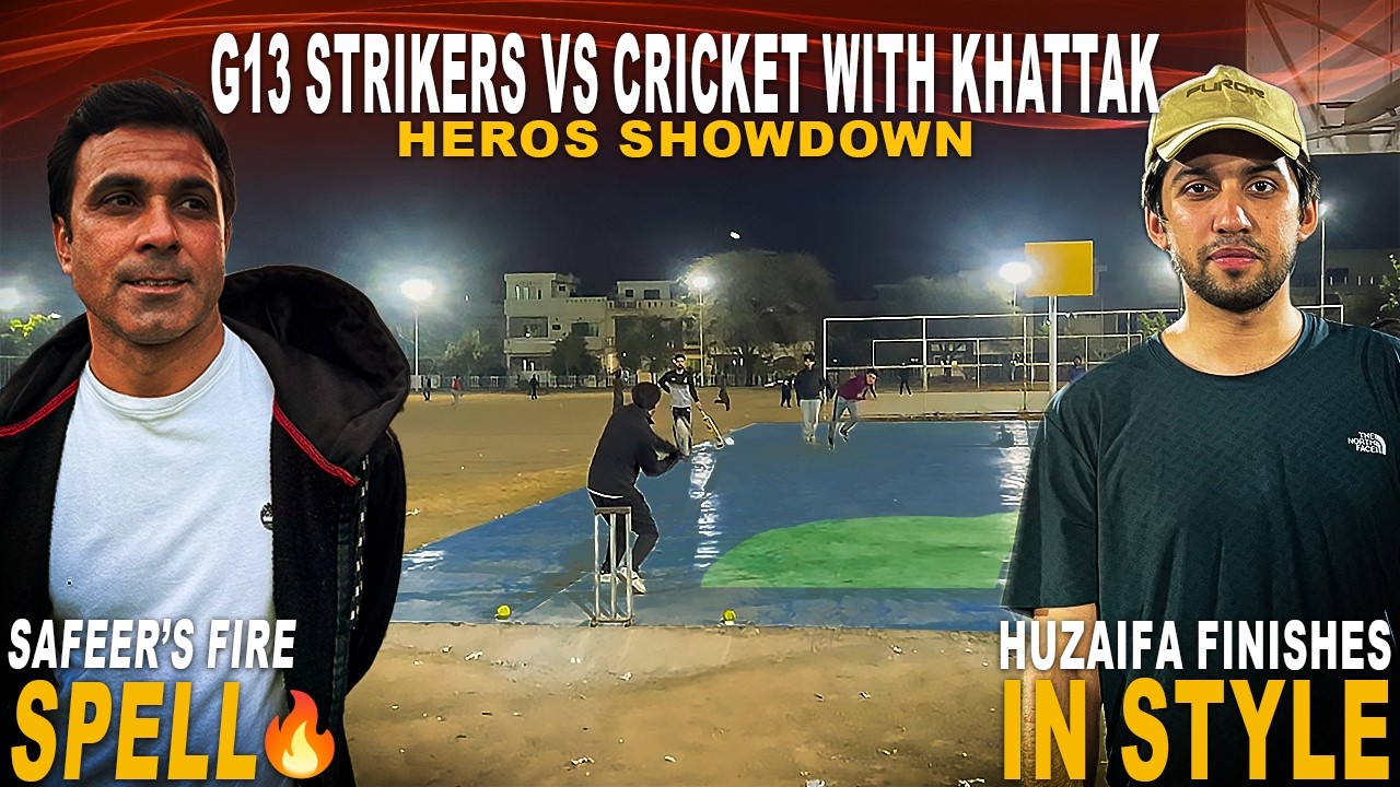 45 All Out 😱 Huzaifa Finishes It in Style! 🏏 | G13 Strikers vs Cricket with Khattak