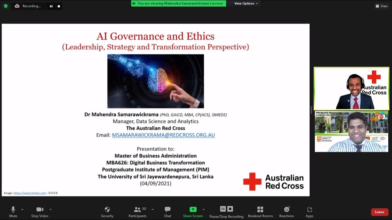 Guest Lecturer | MBA | PIM - The University of Sri Jayewardenepura | AI Transformation | MBA626