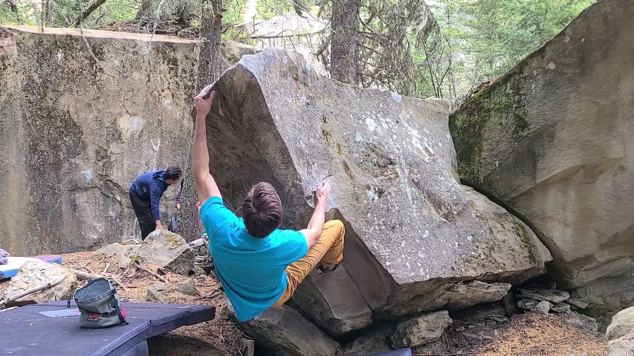 Bouldering, Canada, Alberta, Porcupine Hills, Skyline, The Ravine, Ascension, Ascension