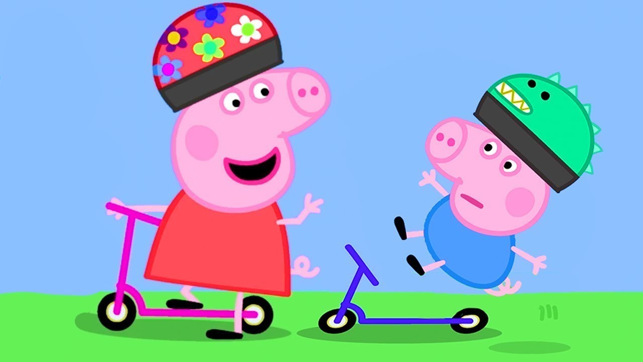 George Learns How to Scooter from Peppa Pig| Peppa Pig Official Family Kids Cartoon