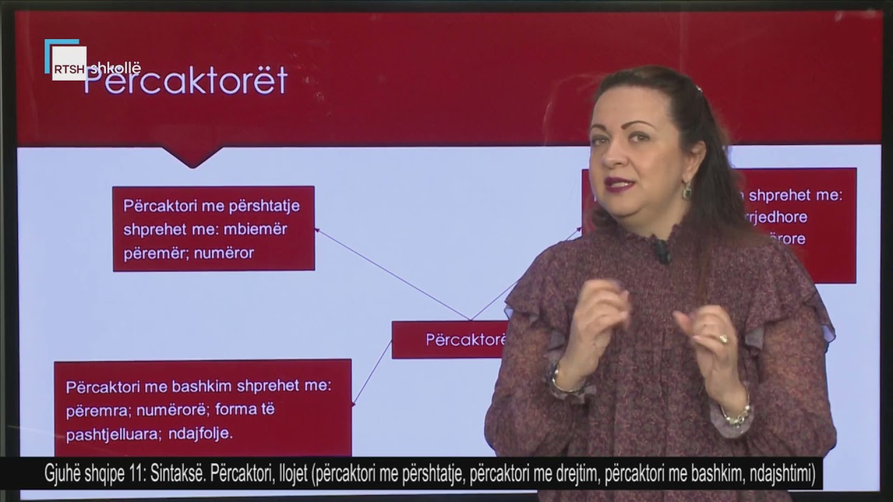 Gjuhë shqipe 11 - Sintaksë: Përcaktori, llojet (përcaktori me përshtatje, përcaktori me drejtim)