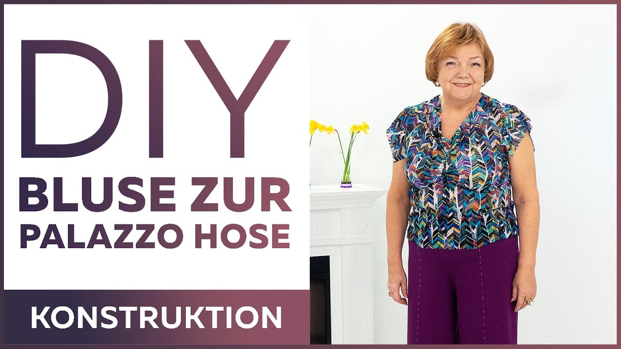 Ein schlichtes Oberteil zur Palazzo Hose ohne Schnittmuster. Die Konstruktion, der Zuschnitt.