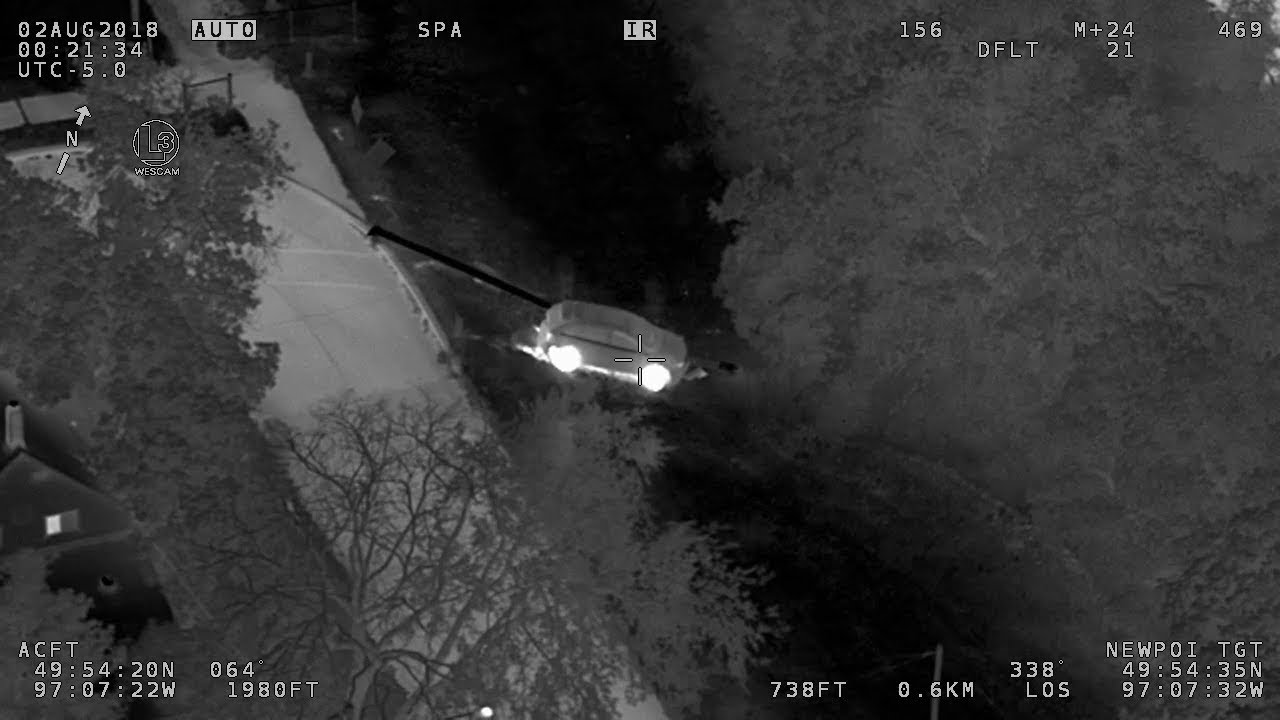 AIR1 footage from Stolen Vehicle – Arrest: C18-166426