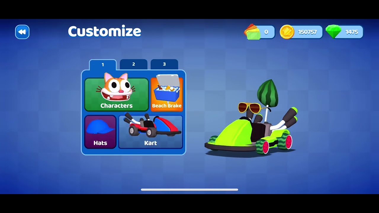 Me getting the summer bundle on smash karts