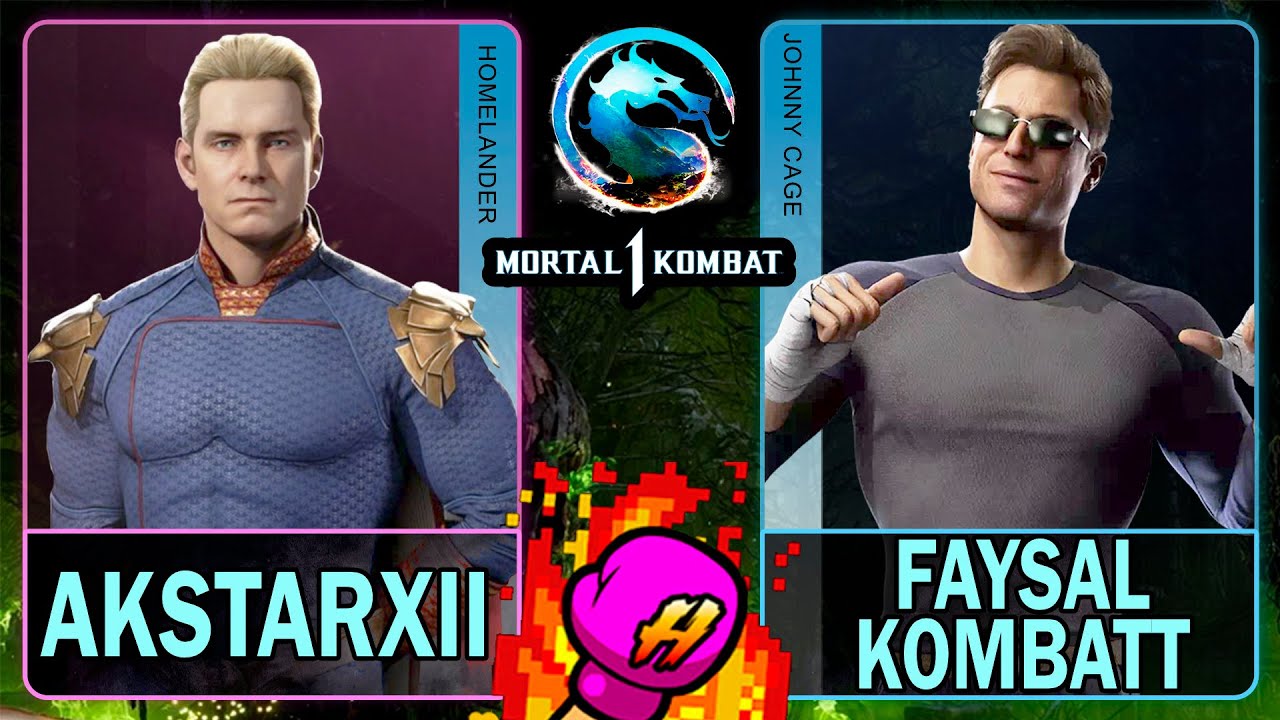 MK1 AkstarXII (HOMELANDER) VS Faysal Kombatt (JOHNNY CAGE)🥊Mortal Kombat 1🥊4K 60ᶠᵖˢ