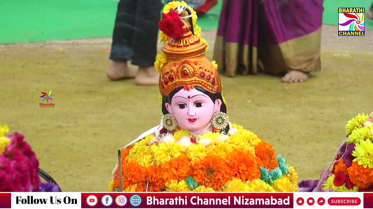 RBVRR పాఠశాలలో బతుకమ్మ సంబరాలు || Bharathi Channel || Nizamabad ||