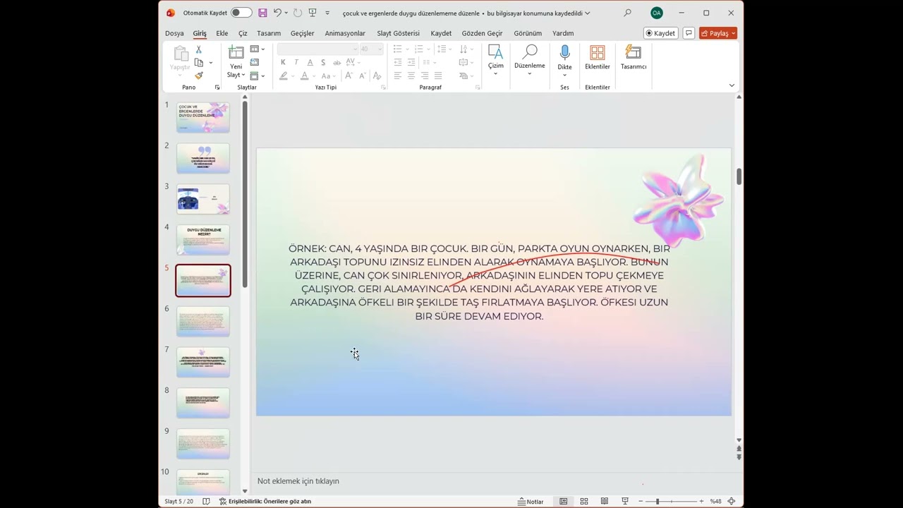 ÇOCUK VE ERGENLERDE DUYGU DÜZENLEME