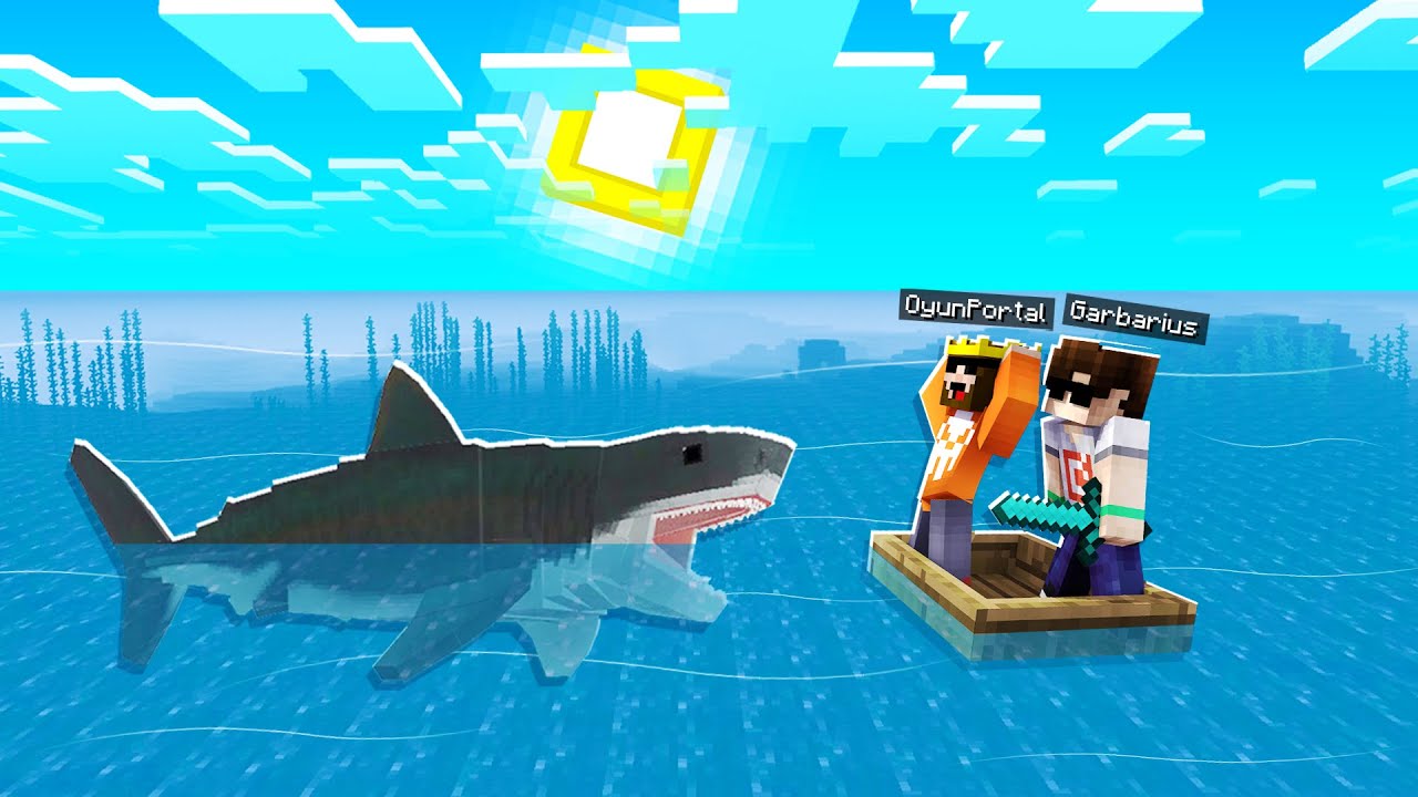 2 NOOB VS MİNECRAFT Minecraft StrandedRaft #1