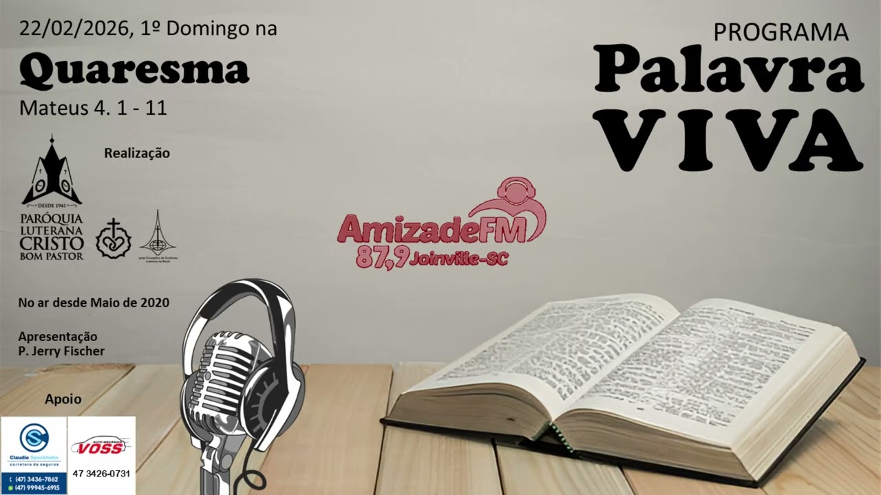 Programa Palavra Viva 298 de 22/02/2026