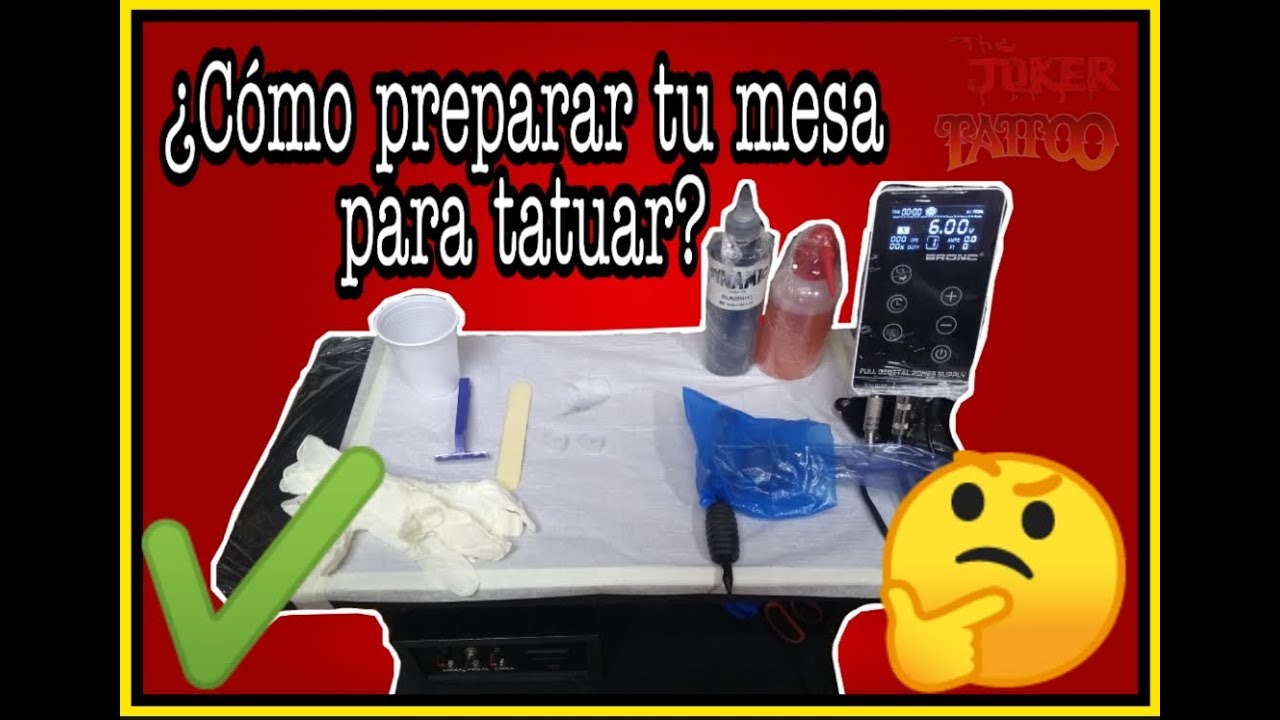ARMADO Y DESARMADO DE MESA DE TRABAJO | CURSO DE TATUAJES GRATIS #2