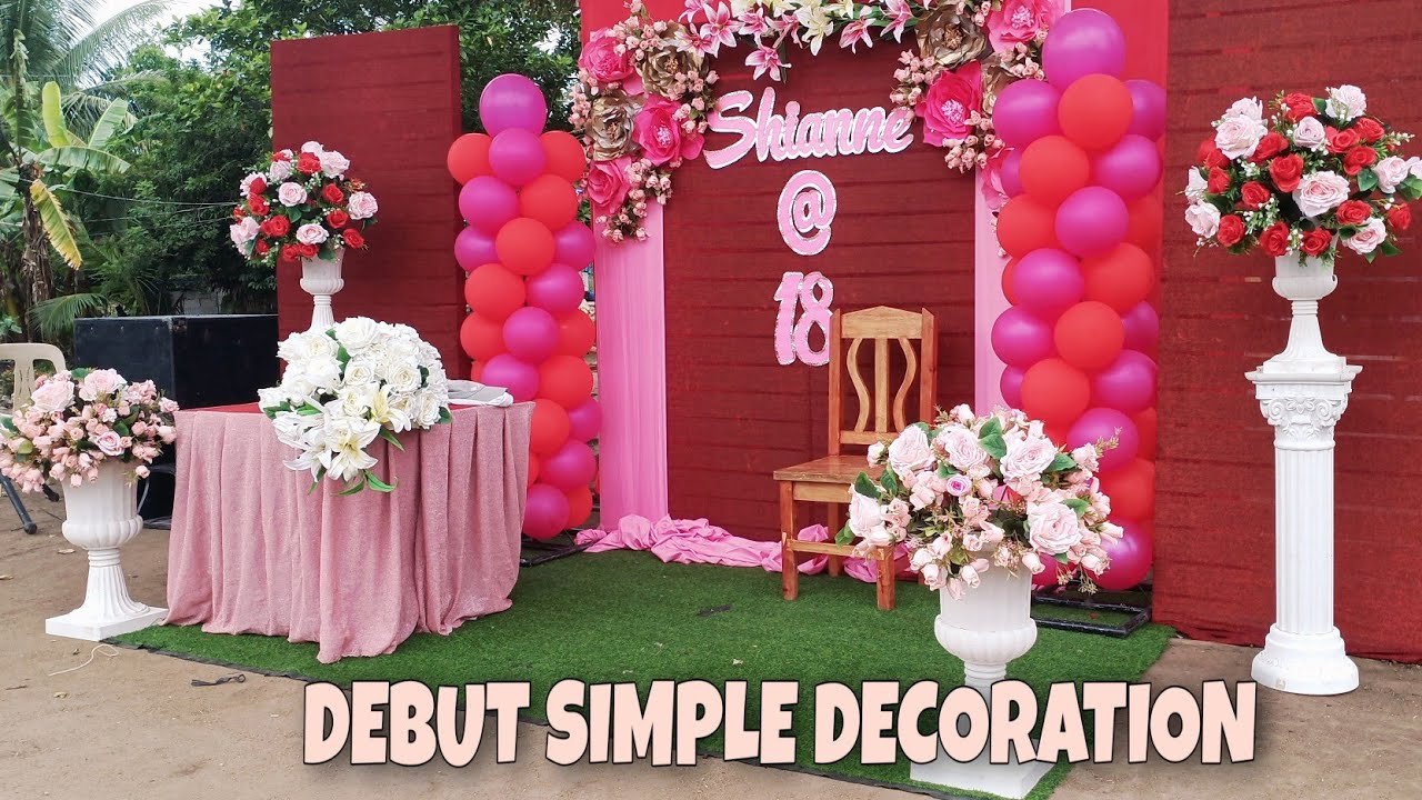 DEBUT SIMPLE DECORATION