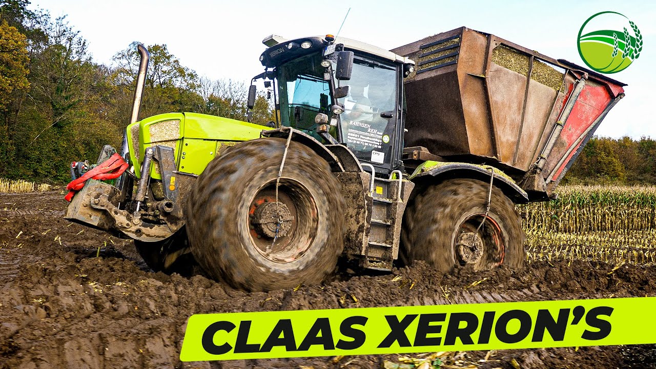 CLAAS Xerion Motorsound | Chopping maize with a CLAAS Jaguar 960 Terra Trac