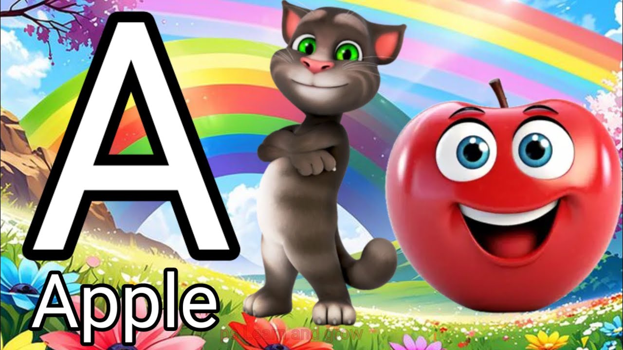 A For Apple, ABCD, Alphabet, A For Apple🍎B For Ball🏀,#aforapple, #abcd  Nursery Rhymes, 