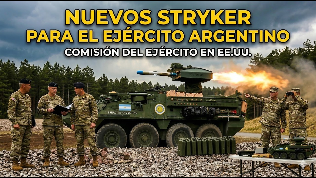 🇦🇷 👉 ¡MISIÓN CLAVE EN EE.UU.! El Ejército Argentino busca un lote de 64 STRYKER 8x8