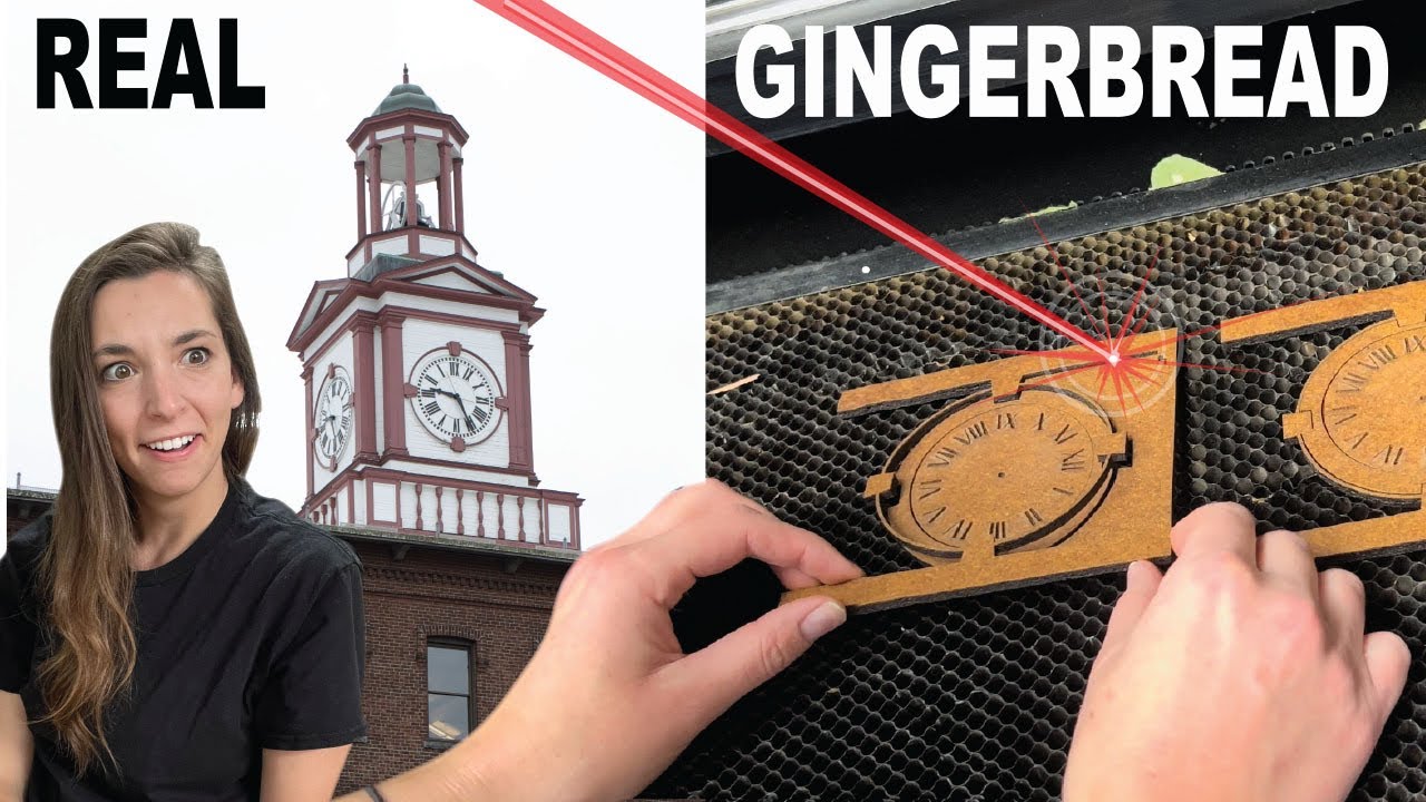 Laser Cutting GINGERBREAD into a Clock Tower (In 4 DAYS?) || CNC Laser Cut Gingerbread House