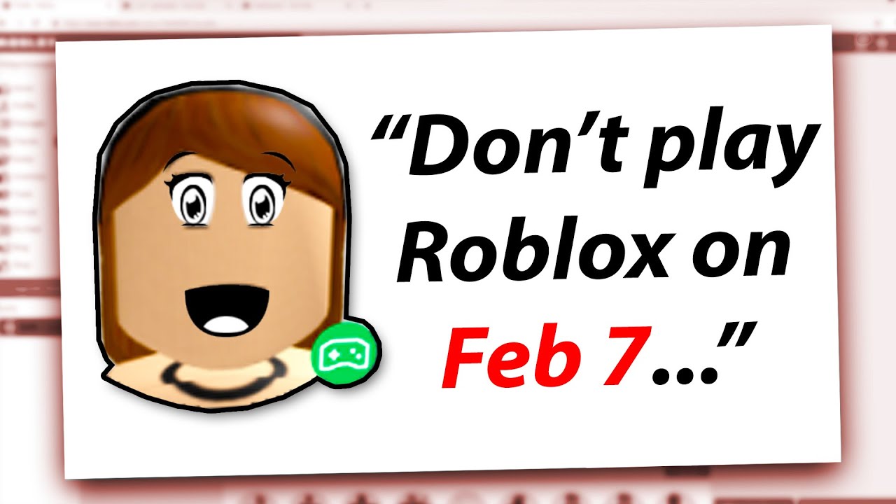 НЕ играйте в ROBLOX 7 февраля...Дженна, хакер Roblox