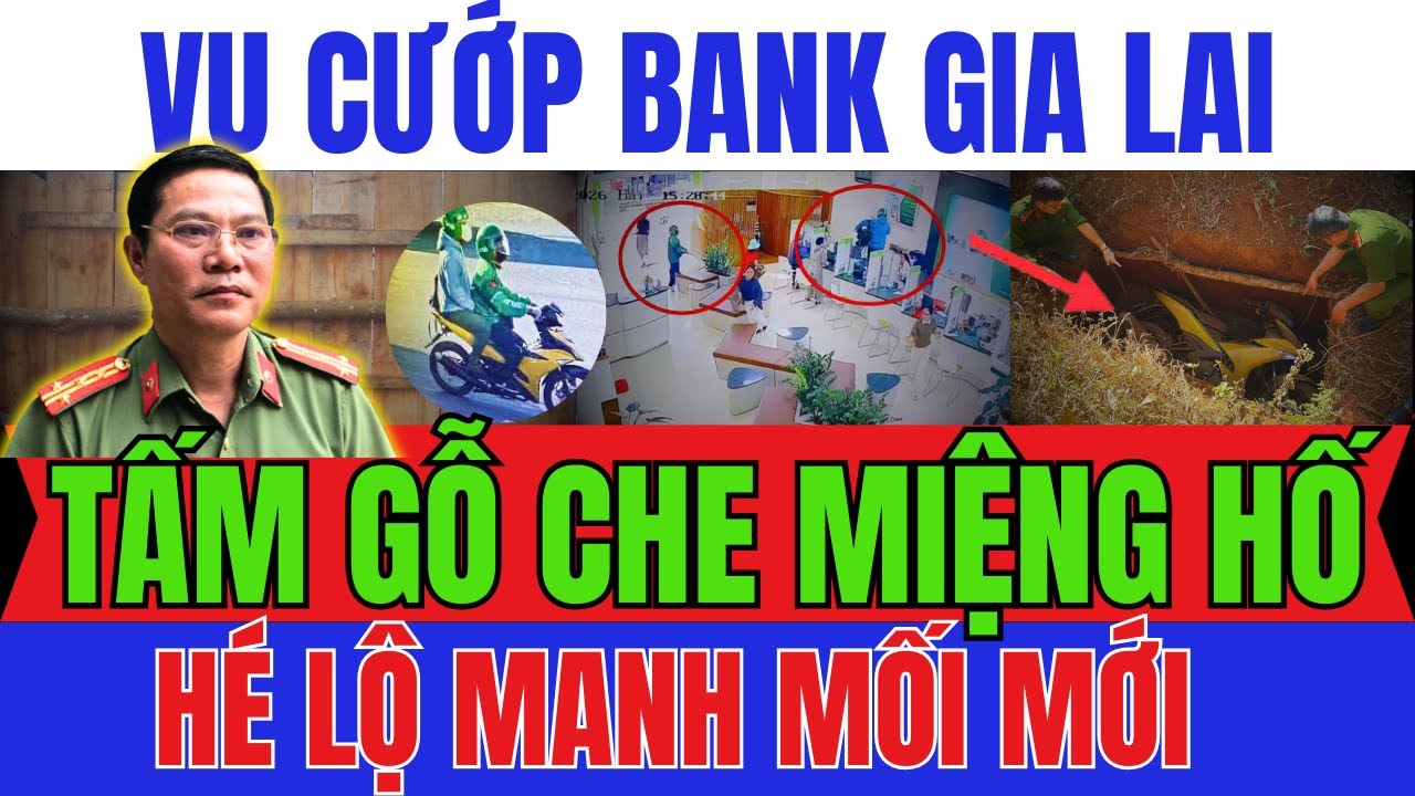 Vụ CƯỚP BANK GIA LAI: TẤM GỖ ĐƯỢC DÙNG ĐỂ CHE MIỆNG HỐ Chôn Xe Bí Ẩn, Công An Truy Bắt Gay Cấn