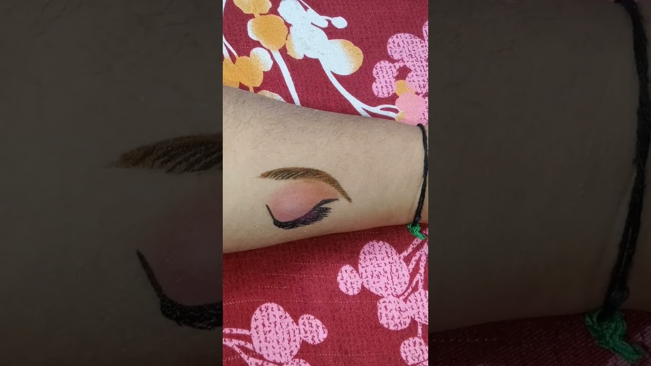 New beautiful eye makeup on hand stap by step 👍👍