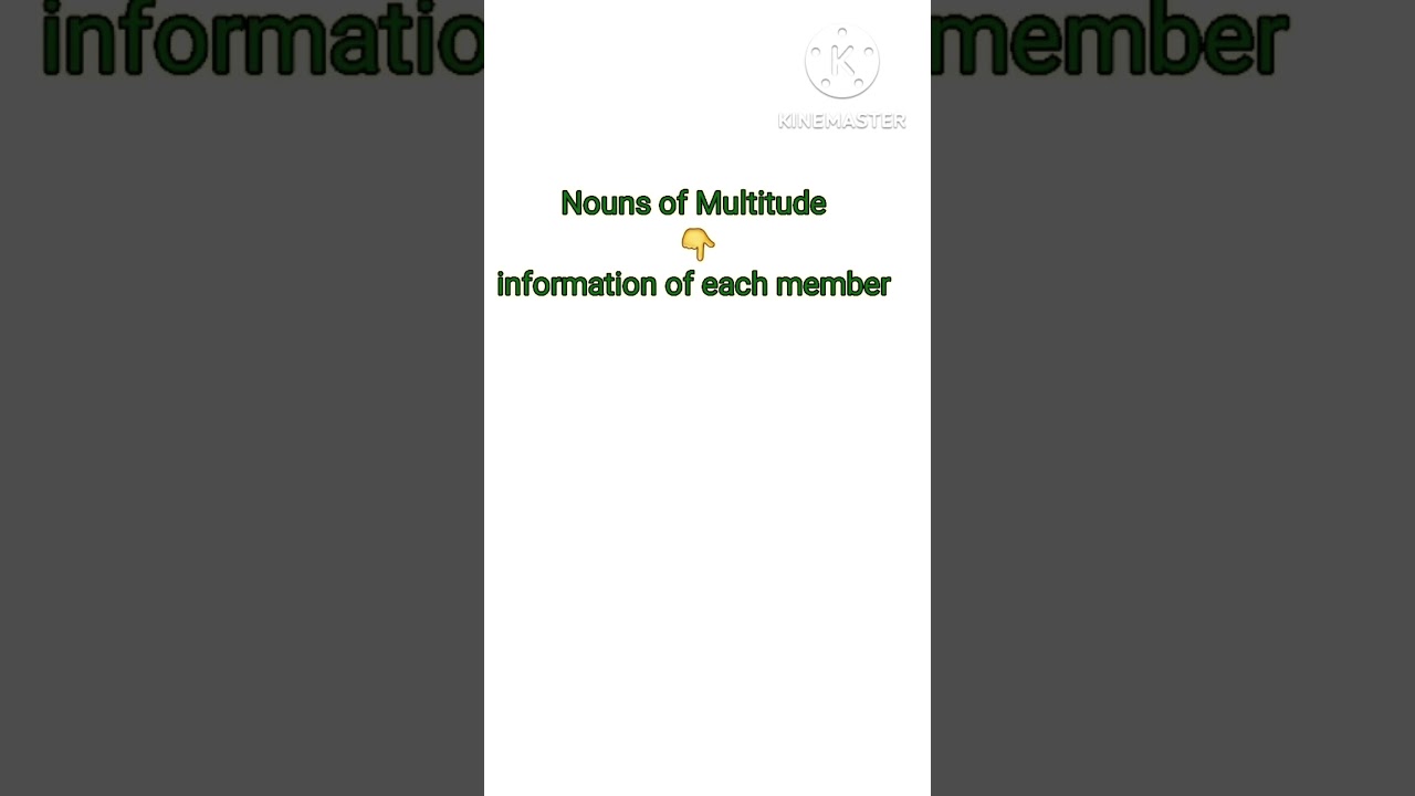 Nouns of Multitude क्या है 