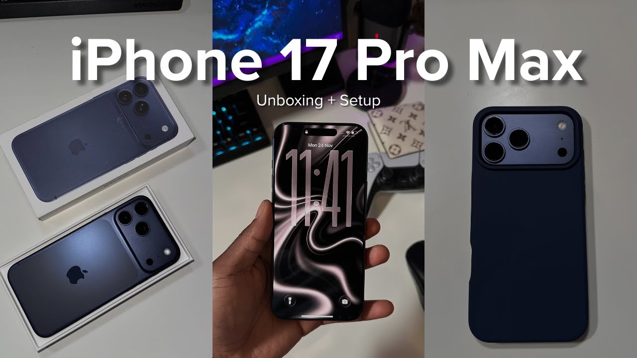 iPhone 17 Pro Max Unboxing 💙✨ | Setup + First Look #iphone17promax #iphoneunboxing #apple #iphone17