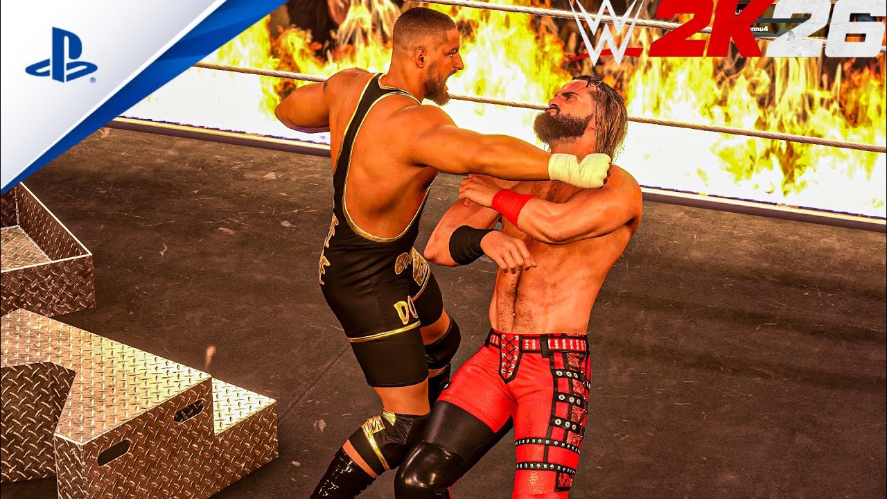 WWE 2K26 - Сет Фрикин Роллинс против Брон Брейкера - Матч 