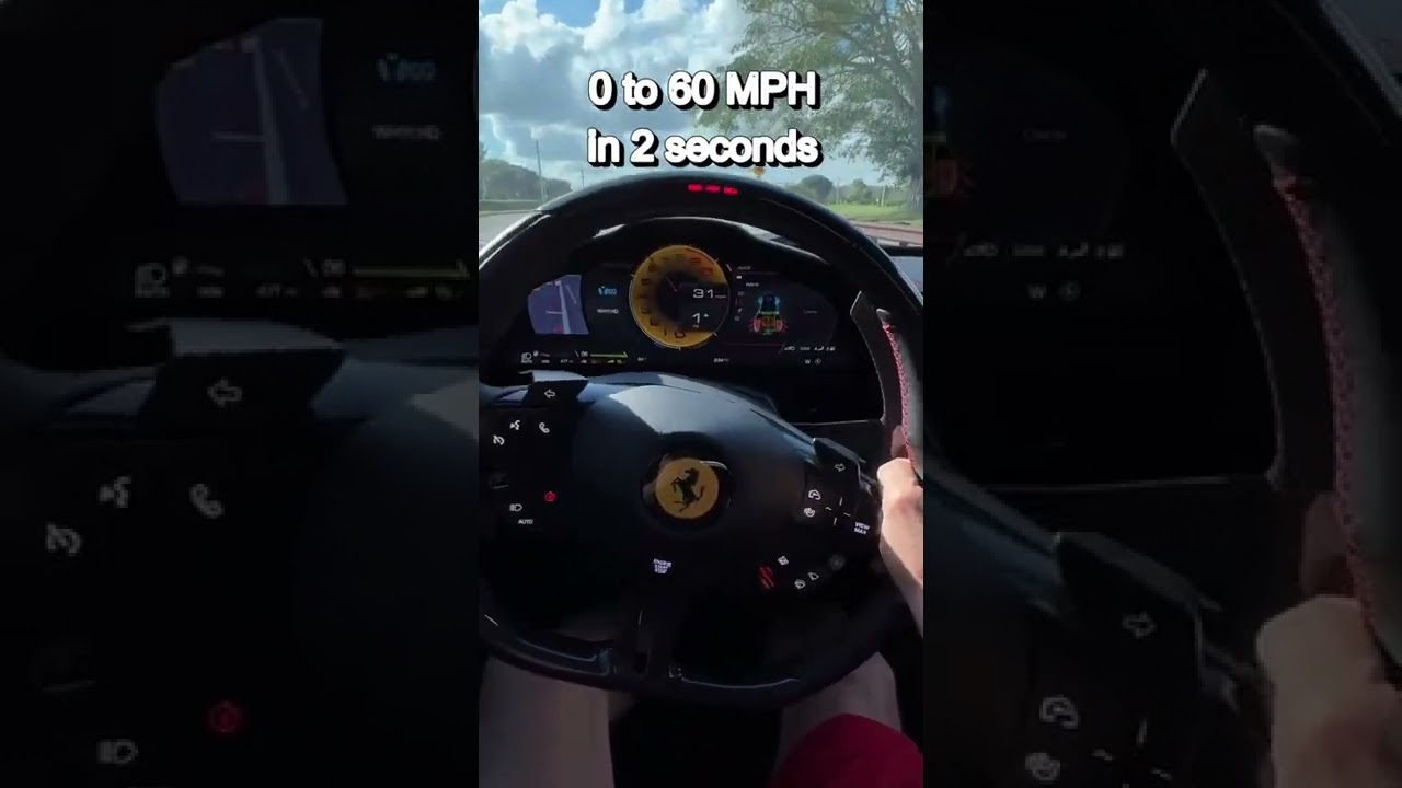 Fastest Ferrari hits 60 mph in 2 seconds #fastcars #sportscar #sf90stradale #shorts