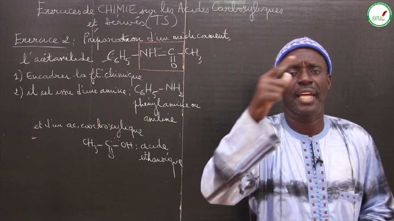 Exercices - Terminale S - PC : Les acides carboxyliques et dérivés / Suite 2 / M. Diop