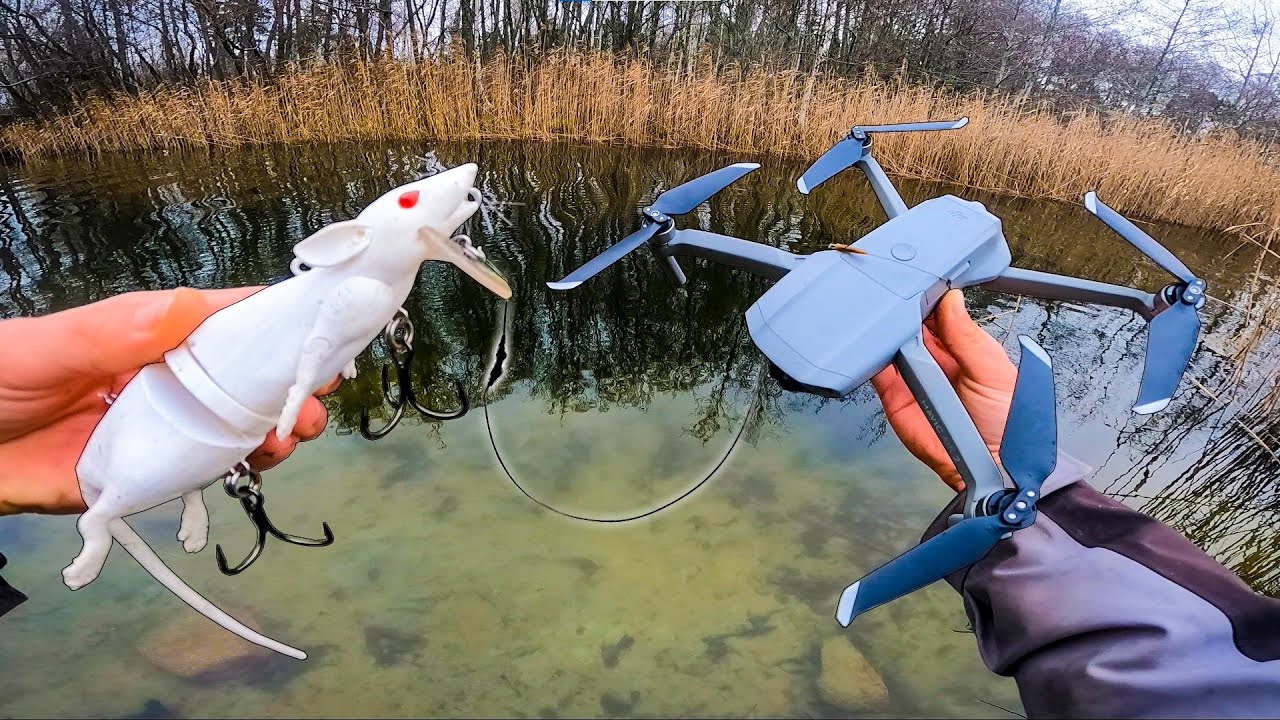 Je pêche le brochet avec ce drone télécommandé et des leurres de surface !!!