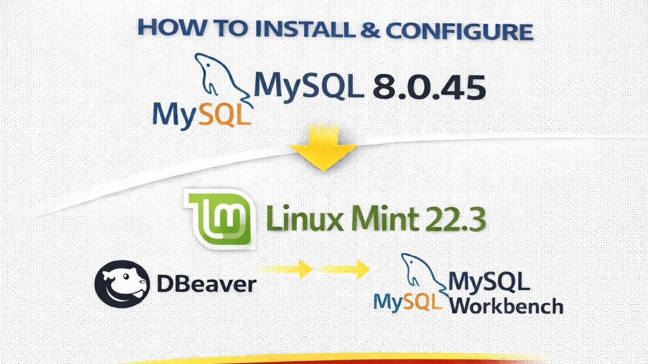 Install & configure MySQL 8.0.45 on Linux Mint 22.3 & connect from DBeaver & Workbench|2026 Update