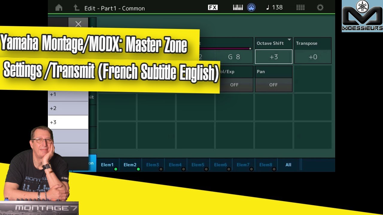 Yamaha Montage/MODX: Master Zone Settings /Transmit (French Subtitle English)