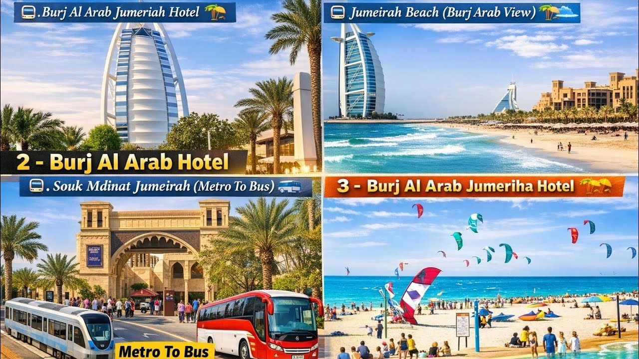 How to Visit Dubai’s 4 Best Tourist Points on a Budget | Cheap Travel by Local Transport