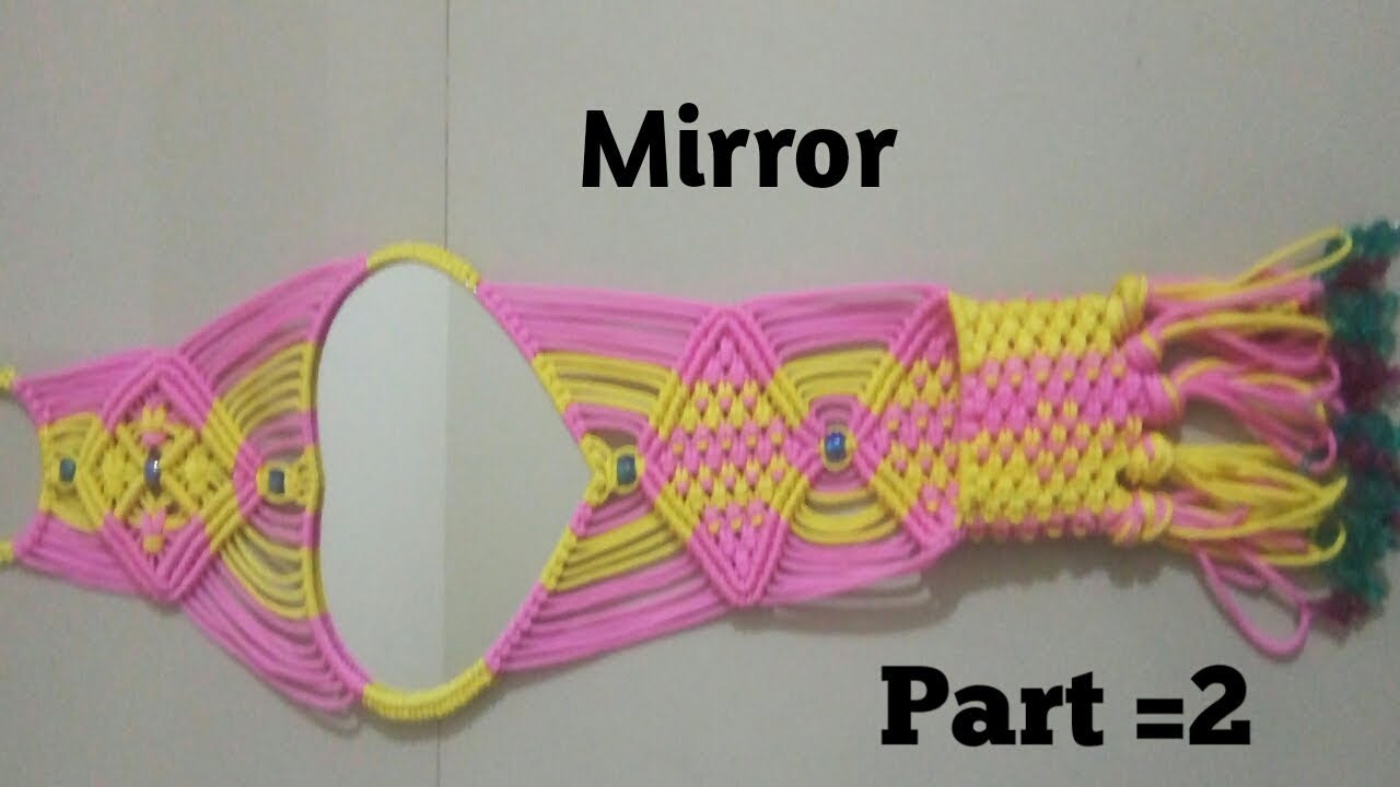 How to make macrame heart shape (mirror) Part =2