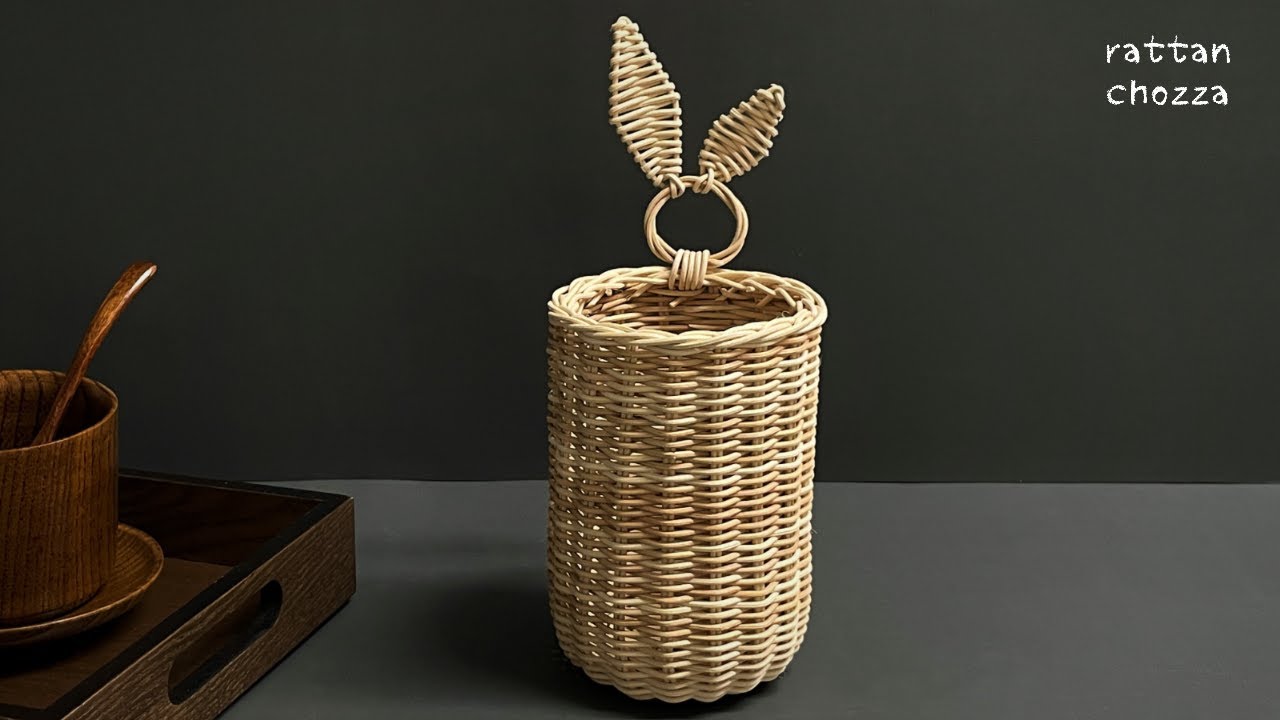 라탄환심 자투리로 바구니 만들기 / Making a basket with rattan  scraps