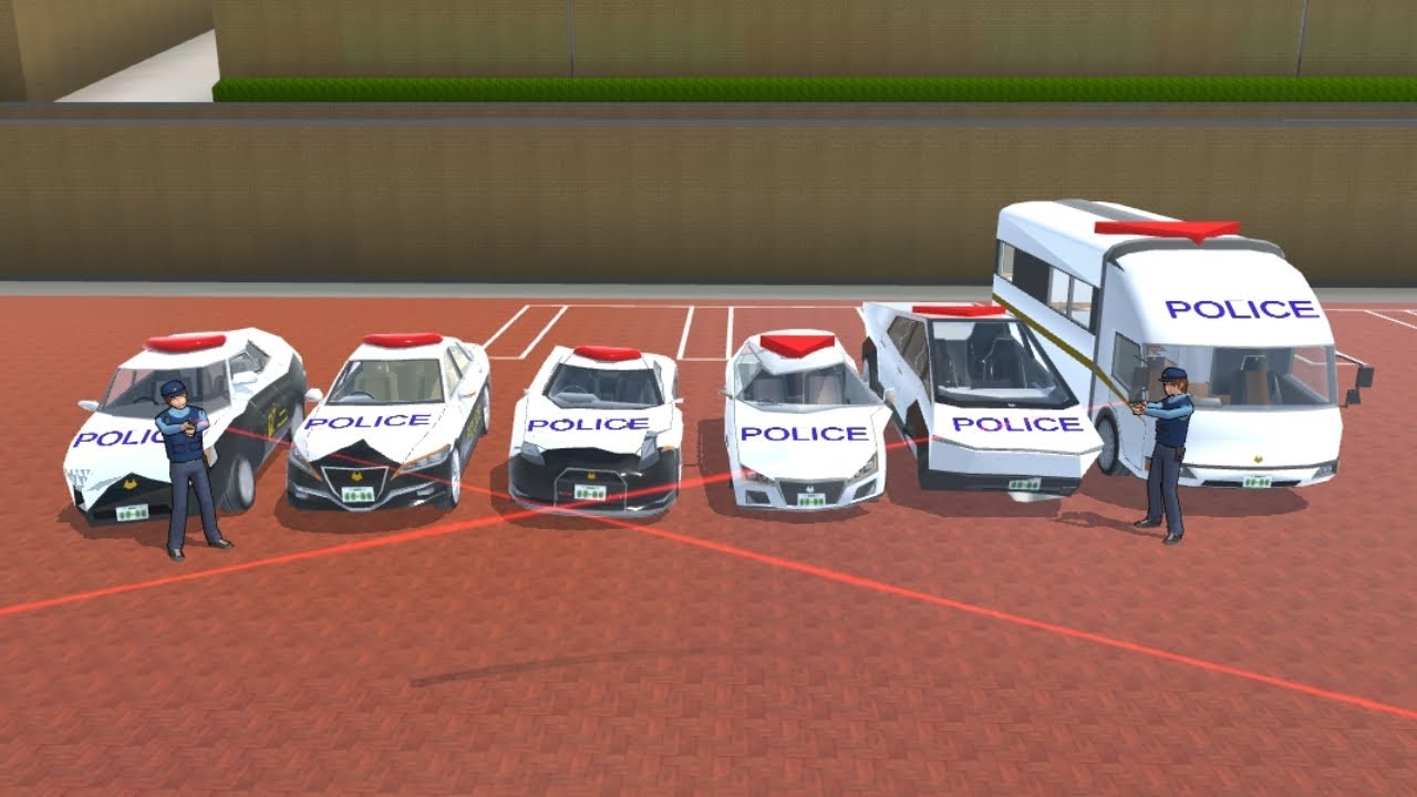 All Police Cars 🚓 🚨 🚔 Parked at Yukuza Illegal Town 🌆 Sakura School Simulator 