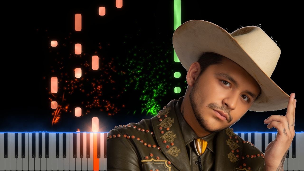 Christian Nodal  Un Cumbión Dolido Piano Cover Midi tutorial Sheet app  Karaoke