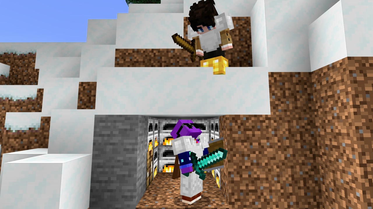 Minecraft Manhunt but. We are both noobs.