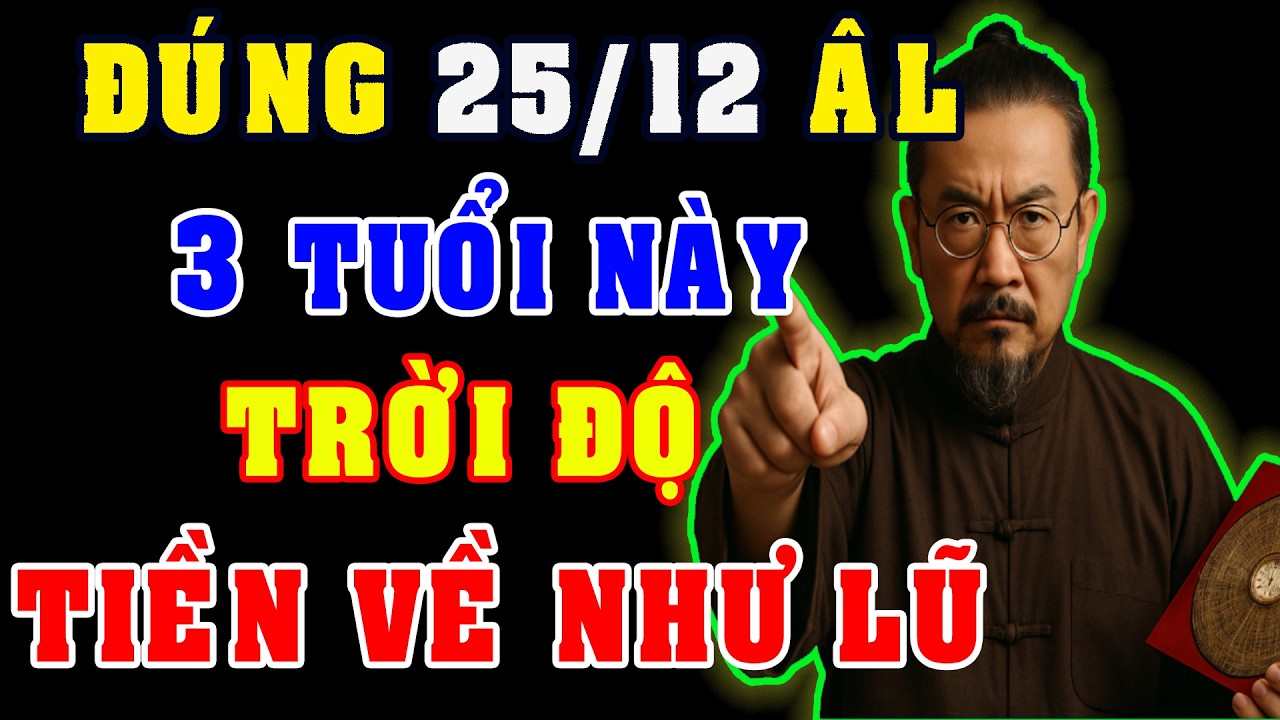 25/12 &Acirc;m Lịch 2025: 3 Con Gi&aacute;p ĐƯỢC TRỜI CHỌN! LỘC ĐẾN DỒN DẬP, TIỀN V&Agrave;O KH&Ocirc;NG KỊP ĐẾM