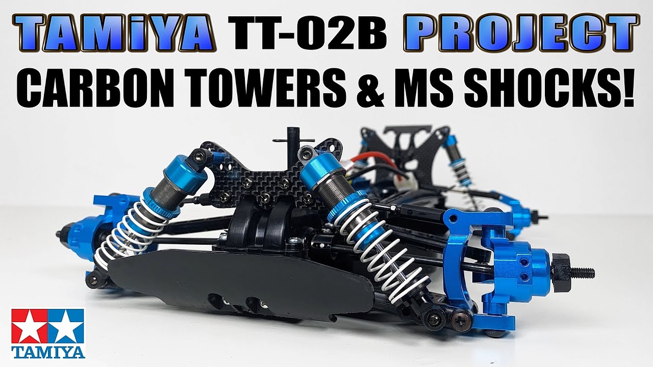 Tamiya TT-02B Project: Carbon Towers, Turn-Buckles & DF-03/DT-02 MS Shocks! (Episode 9)